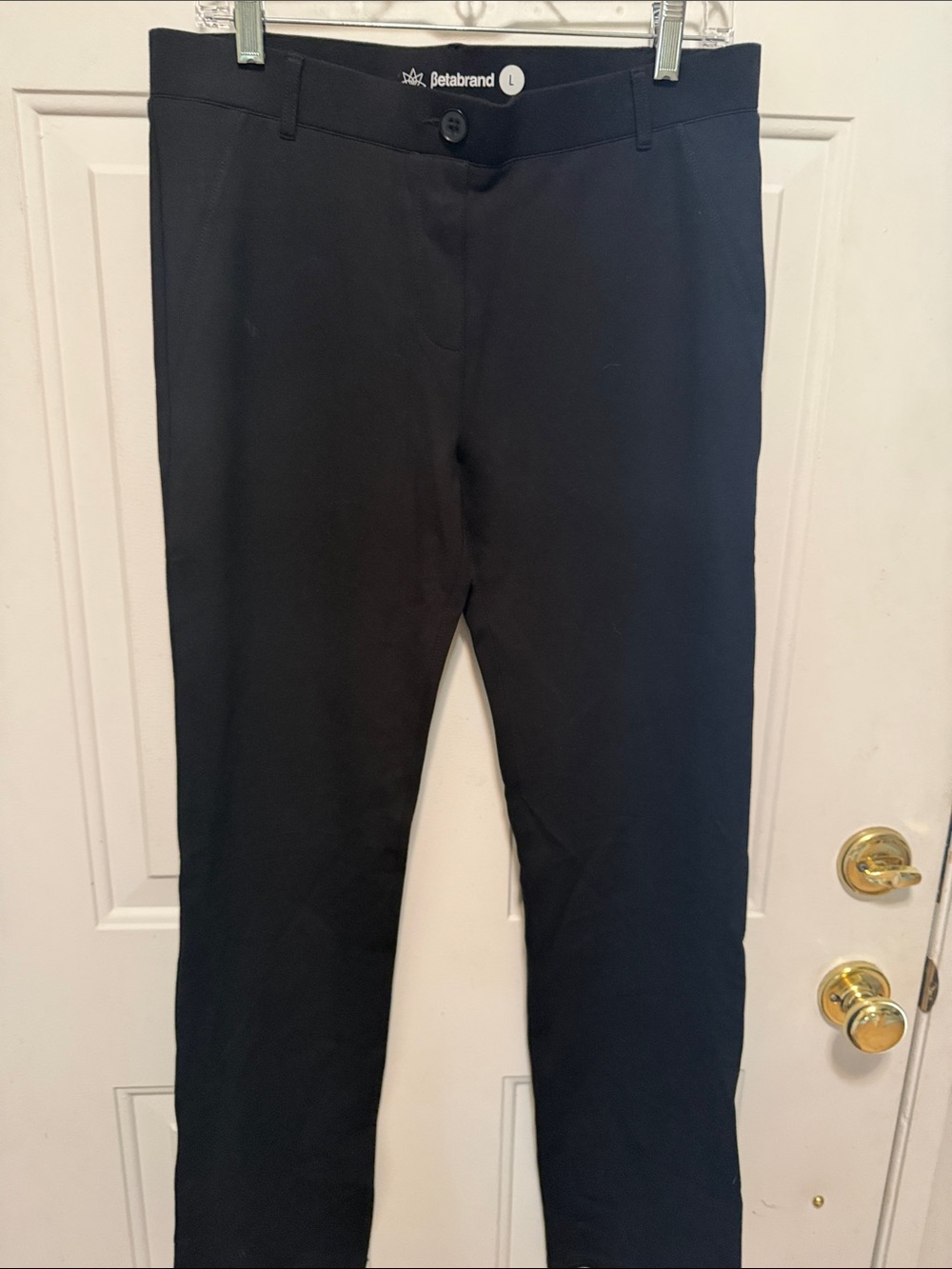 Betabrand Black Slim Stretch Pants